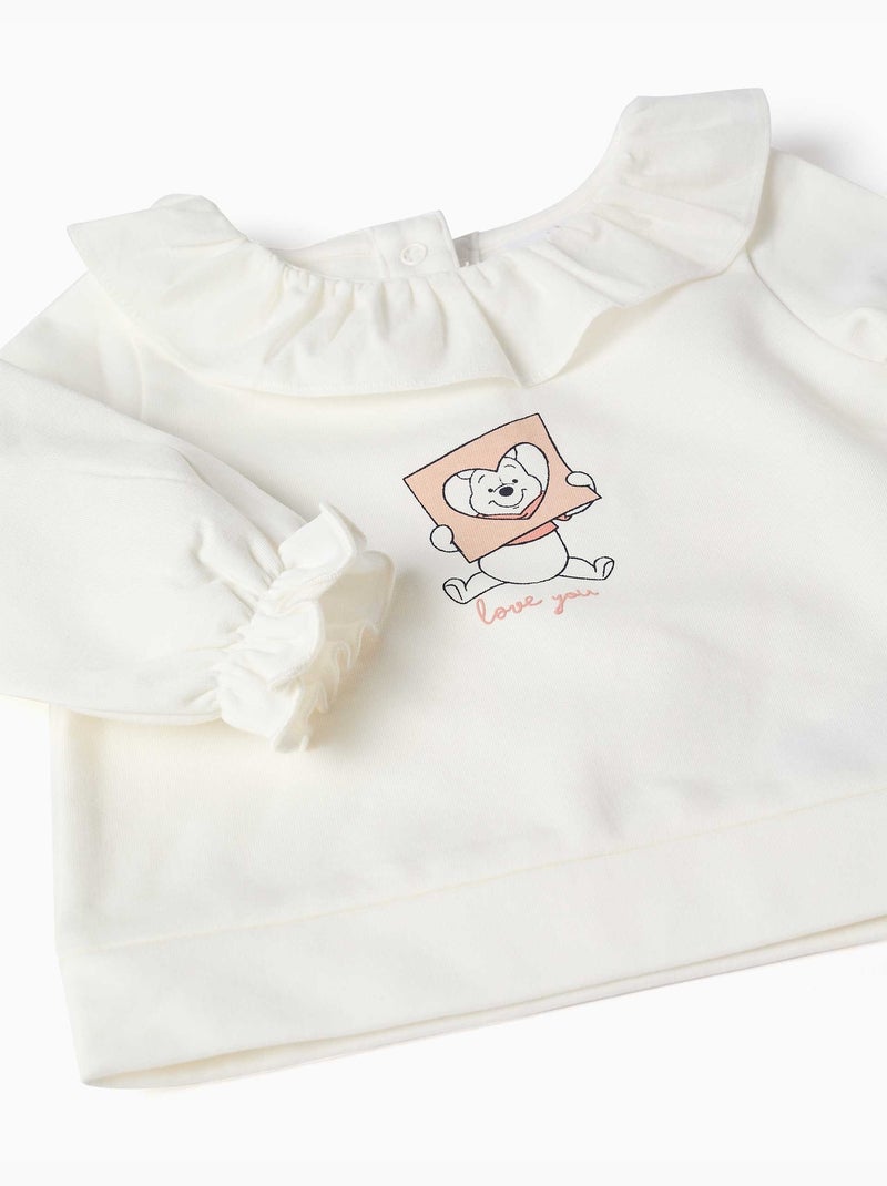 Ensemble de jogging en coton peigné avec imprimé winnie l'ourson Blanc - Kiabi
