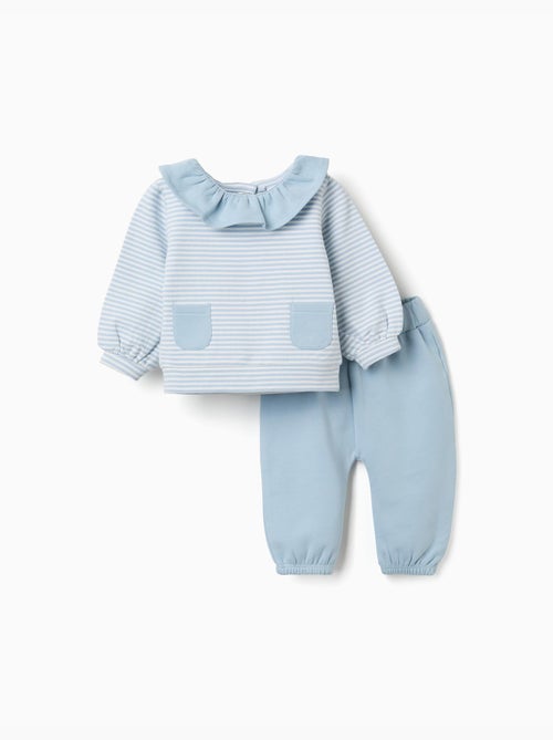 Ensemble de jogging en coton peigné avec volants - Kiabi