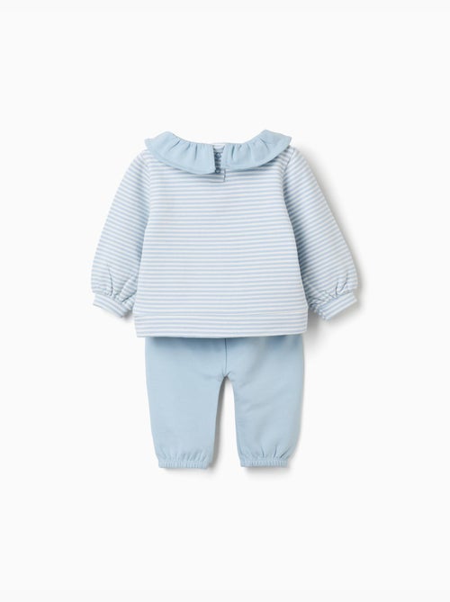 Ensemble de jogging en coton peigné avec volants - Kiabi