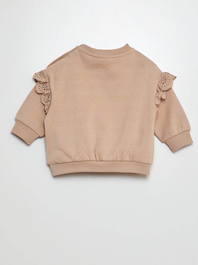 Ensemble de jogging en molleton - sweat + pantalon - 2 pièces Beige - Kiabi