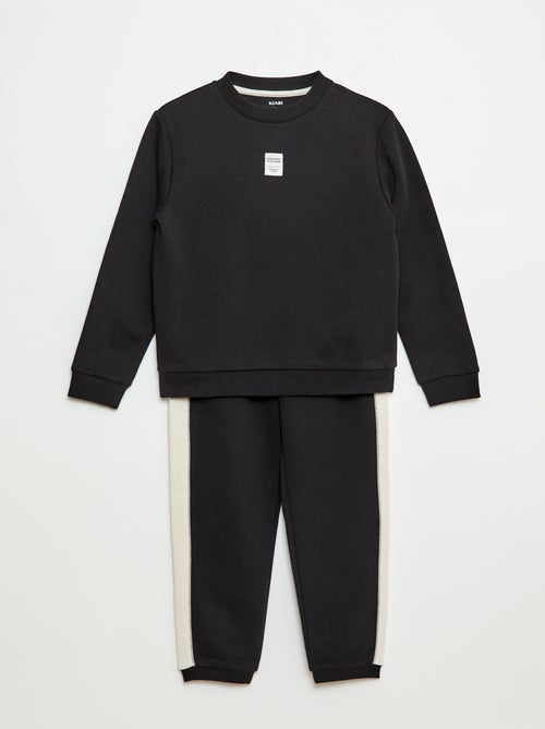 Ensemble de jogging en molleton gratté sweat + pantalon - 2 pièces - Kiabi