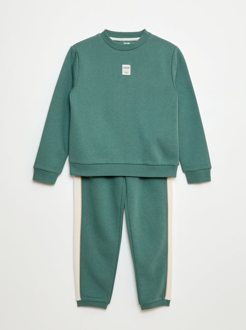 Ensemble de jogging en molleton gratté sweat + pantalon - 2 pièces - Kiabi