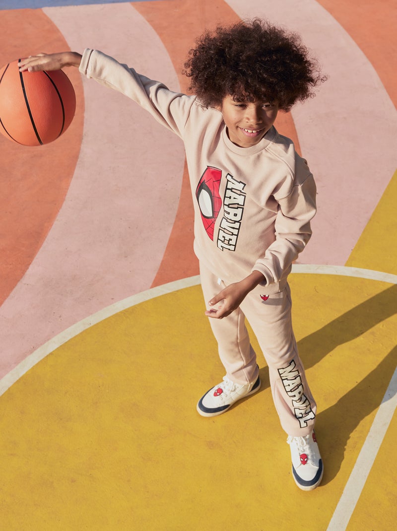 Ensemble de jogging 'Marvel' - 2 pièces + sweat + pantalon Beige - Kiabi