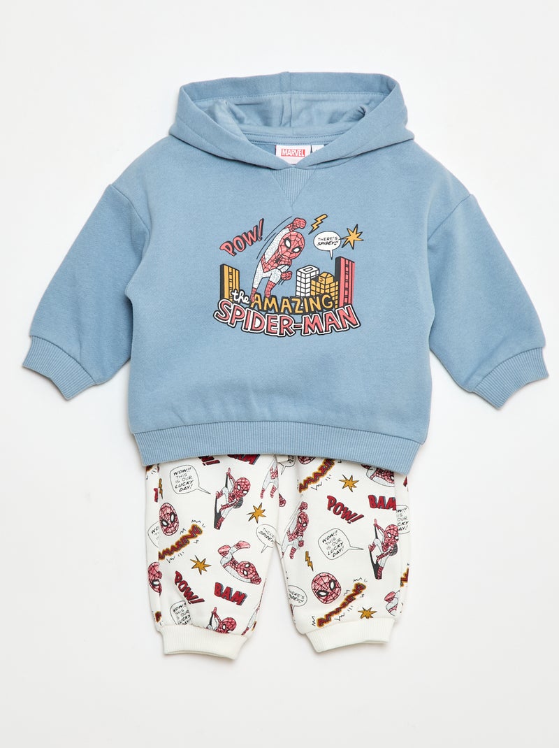 Ensemble de jogging 'Marvel' sweat à capuche + pantalon - 2 pièces Bleu - Kiabi