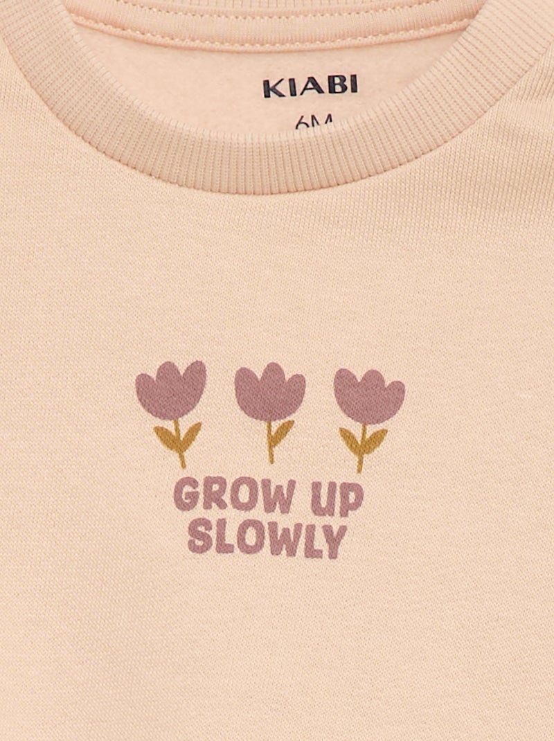 Ensemble de jogging sweat volanté + pantalon - 2 pièces Rose - Kiabi