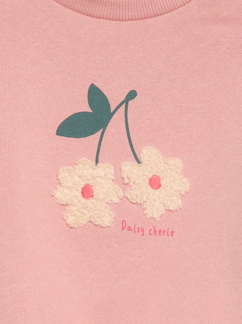 Ensemble de jogging sweat volanté + pantalon - 2 pièces Rose - Kiabi