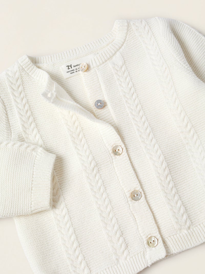 Ensemble de Maille 3 Pièces Blanc - Kiabi