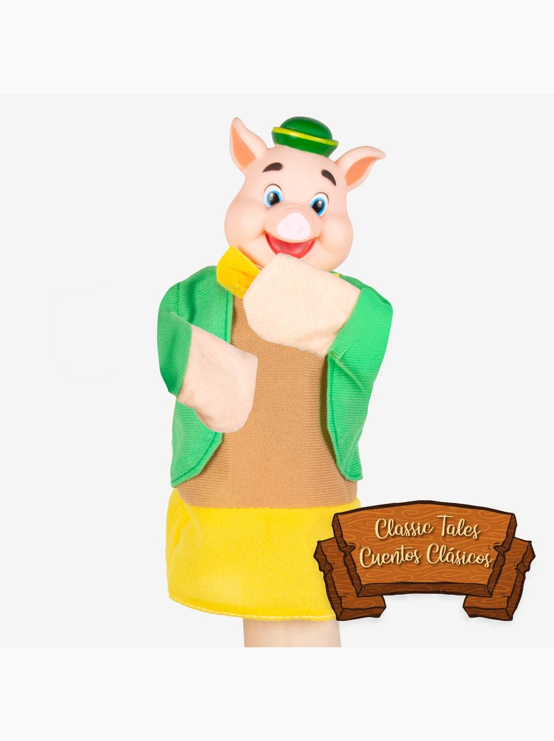 Ensemble de marionnettes les trois petits cochons 25 cm cucu show N/A - Kiabi