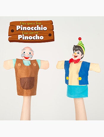 Ensemble de marionnettes pinocchio 25 cm cucu show