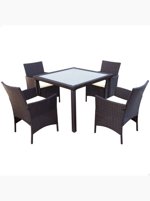 Ensemble de meubles de jardin avec chaises et table en rotin aktive - Kiabi Ensemble de meubles de jardin avec chaises et table en rotin aktive - Kiabi