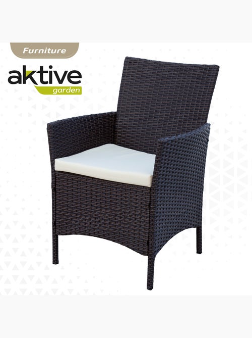 Ensemble de meubles de jardin avec chaises et table en rotin aktive - Kiabi Ensemble de meubles de jardin avec chaises et table en rotin aktive - Kiabi