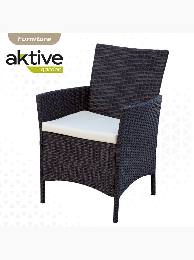 Ensemble de meubles de jardin avec chaises et table en rotin aktive Marron/Marron - Kiabi