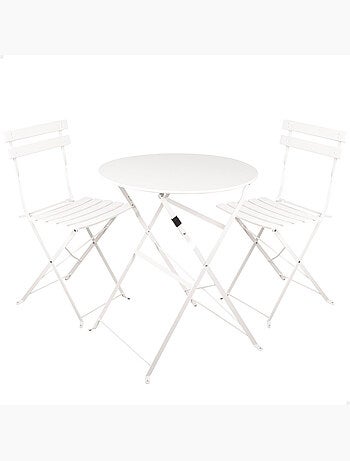 Ensemble de mobilier de terrasse pliable 60 x 70 cm