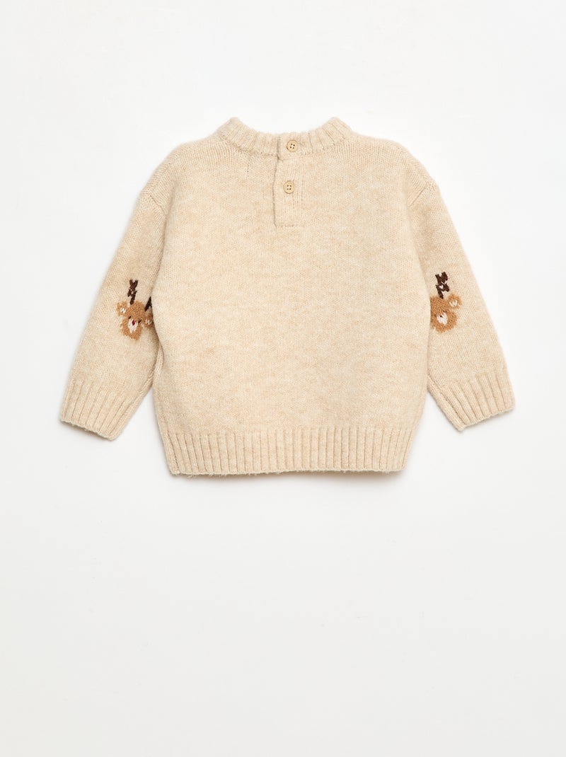 Ensemble de Noël Pull + legging en tricot animé Beige - Kiabi