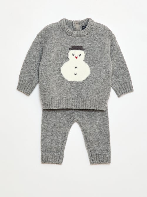 Ensemble de Noël Pull + legging en tricot animé - Kiabi