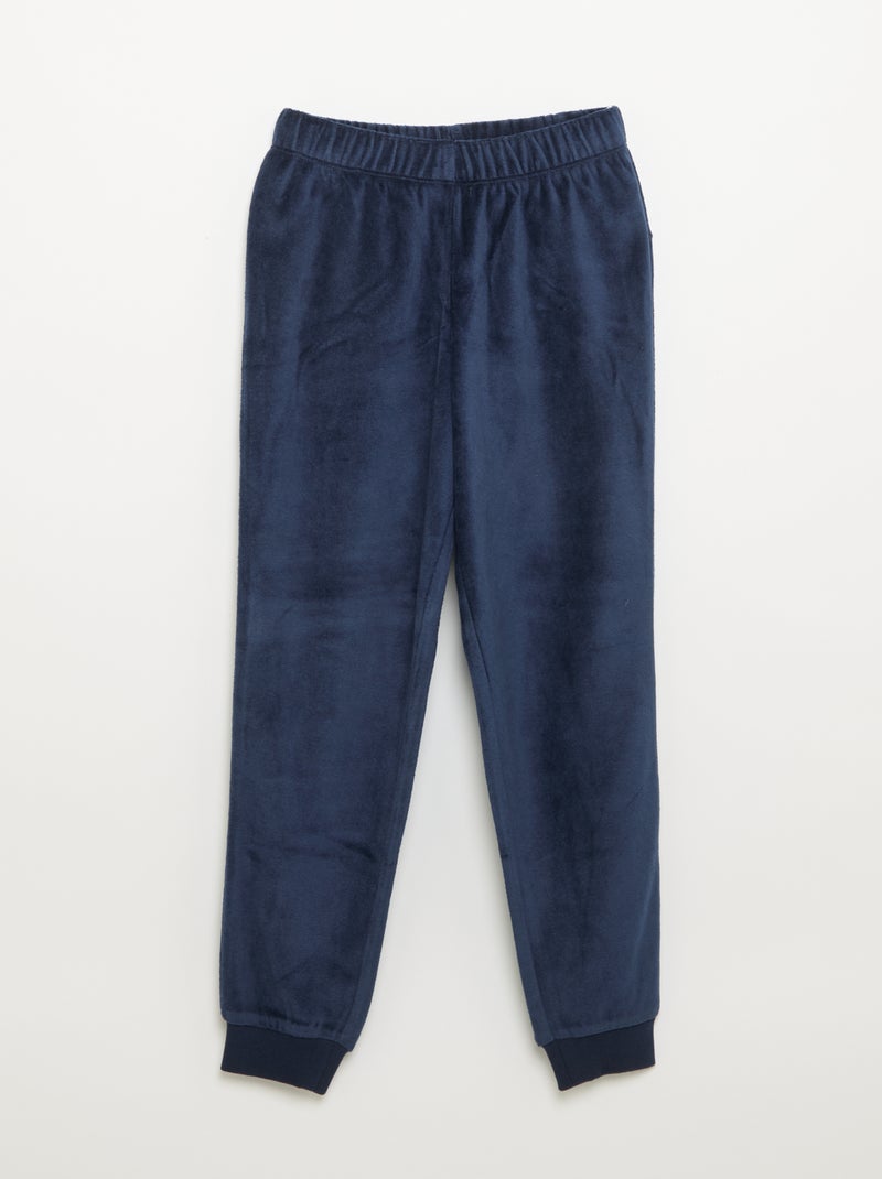Ensemble de Noël : pyjama 2 pièces + bonnet Bleu - Kiabi