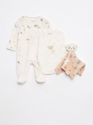 Ensemble de nuit dors bien + body + doudou - 3 pièces
