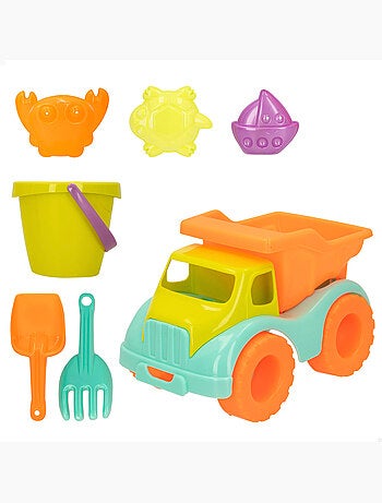 Ensemble de plage avec accessoires camion et seau color beach