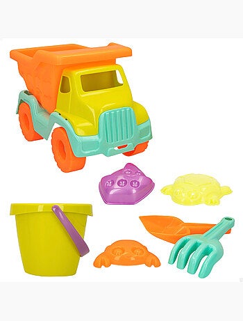 Ensemble de plage avec accessoires camion et seau color beach
