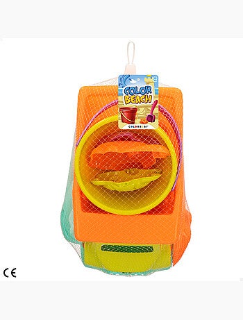 Ensemble de plage avec accessoires camion et seau color beach