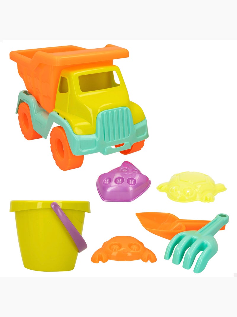 Ensemble de plage avec accessoires camion et seau color beach N/A - Kiabi