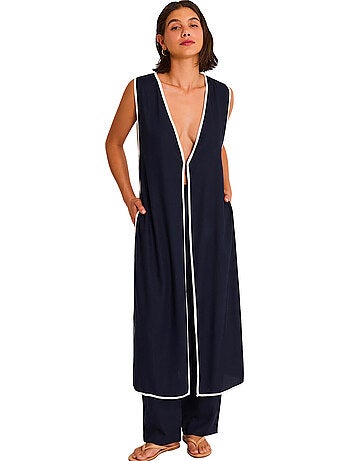 Ensemble de plage pantalon gilet long ouvert NAUTILUS
