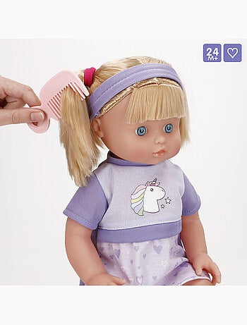 Ensemble de poupée fille de 41 cm et bébé de 32 cm avec accessoires colorbaby's