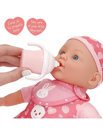 Ensemble de poupée fille de 41 cm et bébé de 32 cm avec accessoires colorbaby's