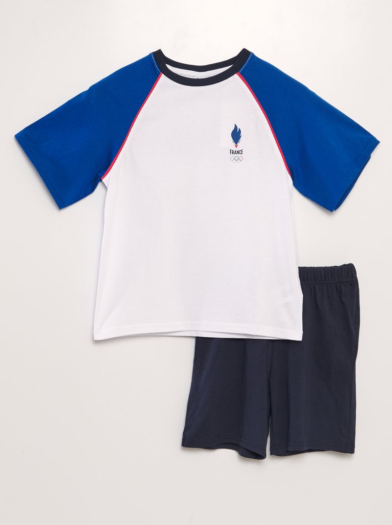 Ensemble de pyjama - Equipe de France Olympique et Paralympique - 2 pièces Blanc - Kiabi