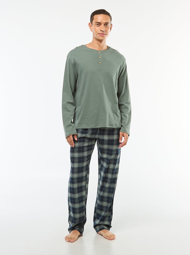 Ensemble de pyjama 2 pièces  t-shirt + pantalon -  2 pièces Vert - Kiabi