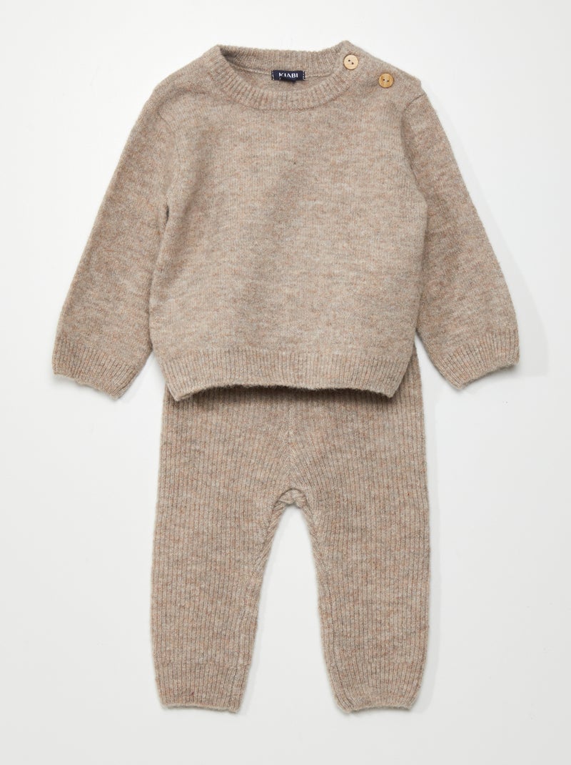 Ensemble de pyjama 2 pièces Taupe - Kiabi