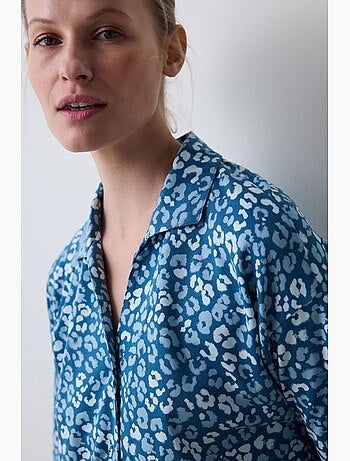 Ensemble de pyjama à chemise léopard aging collagen penti