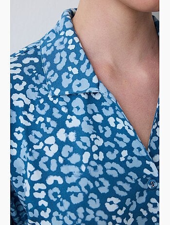 Ensemble de pyjama à chemise léopard aging collagen penti