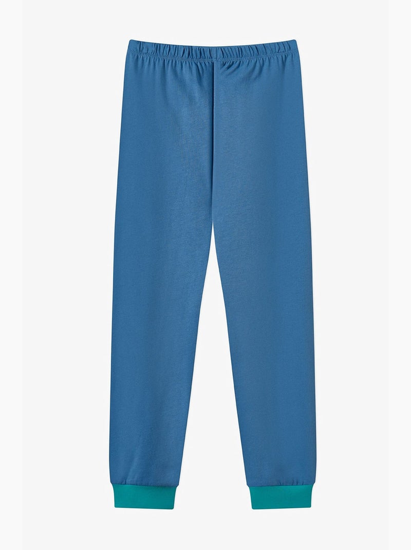 Ensemble de pyjama à manches longues capy&dino together garçon penti Bleu Orange - Kiabi