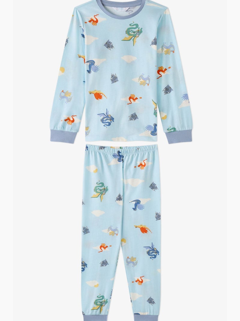 Ensemble de pyjama à manches longues mini dragon riders garçon penti Bleu ciel - Kiabi
