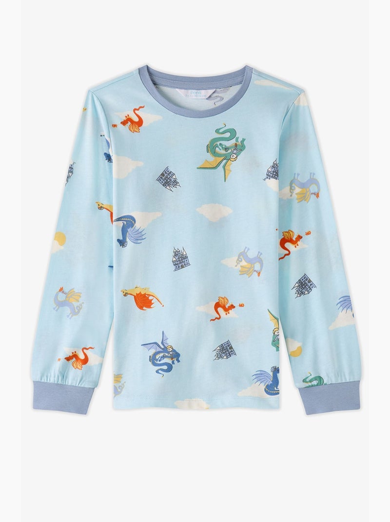 Ensemble de pyjama à manches longues mini dragon riders garçon penti Bleu ciel - Kiabi