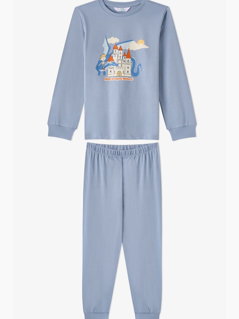 Ensemble de pyjama à manches longues mini dragon riders garçon penti Bleu ciel - Kiabi