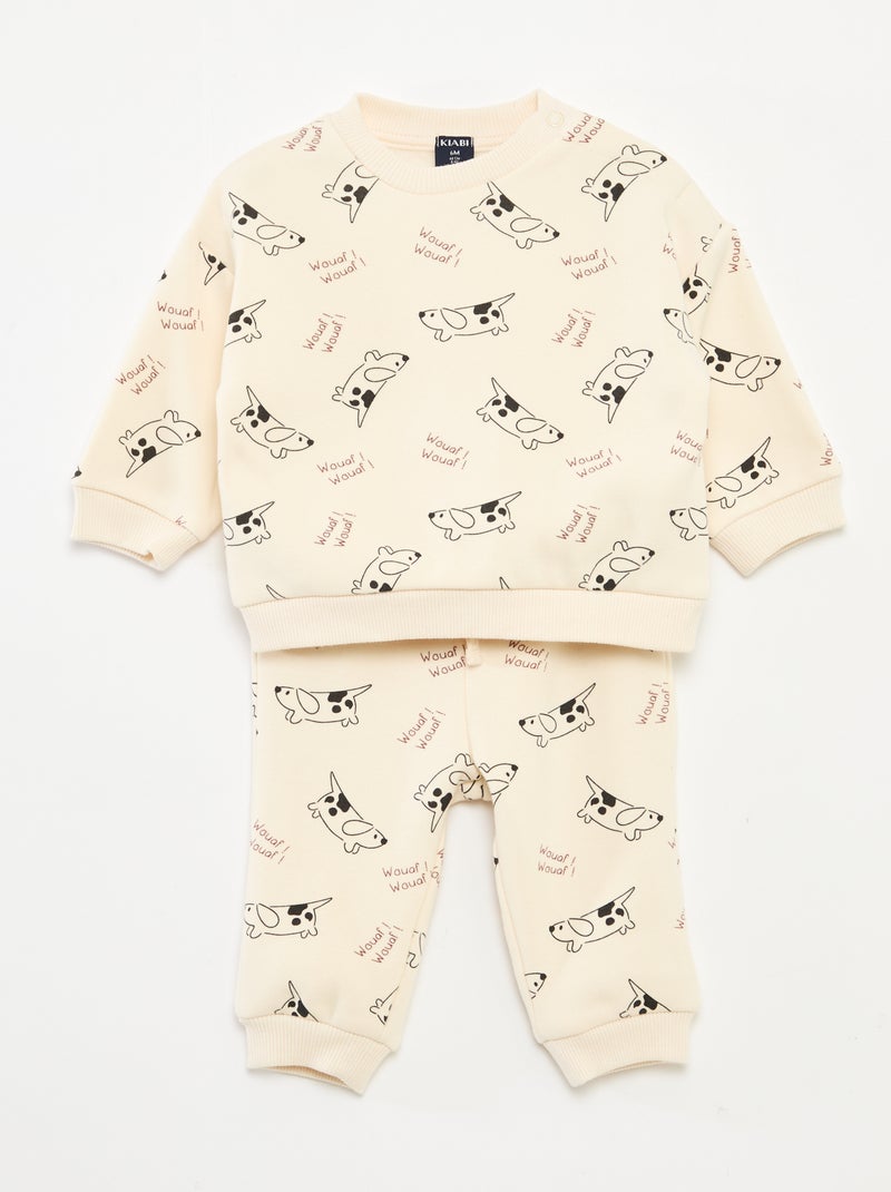 Ensemble de pyjama all-over Blanc - Kiabi