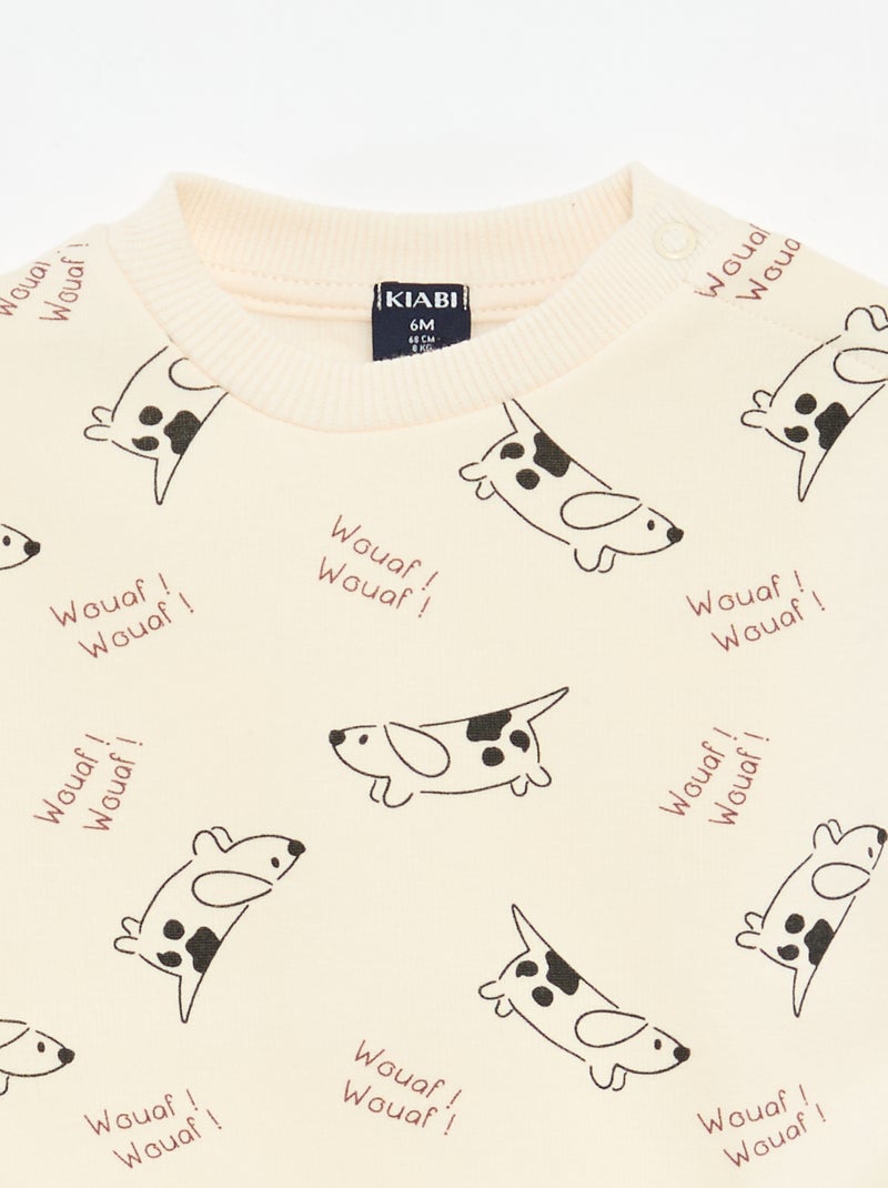 Ensemble de pyjama all-over Blanc - Kiabi