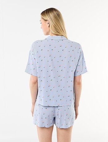 Ensemble de pyjama all-over rayé haut + short