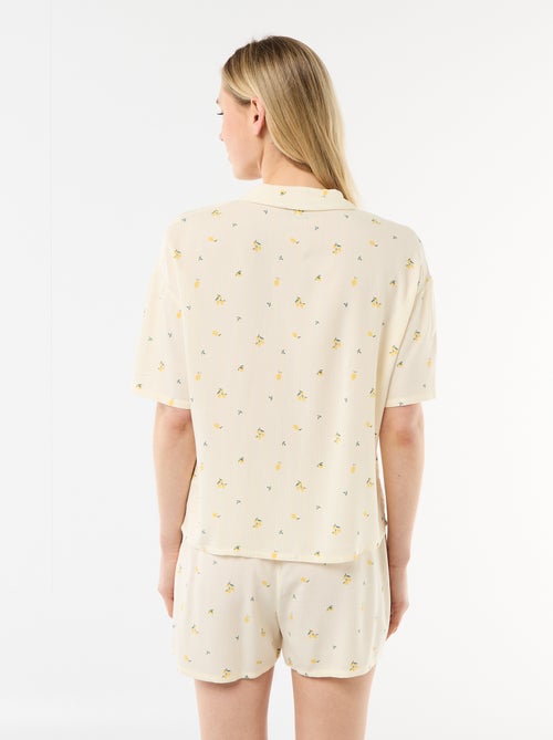 Ensemble de pyjama all-over rayé haut + short - Kiabi