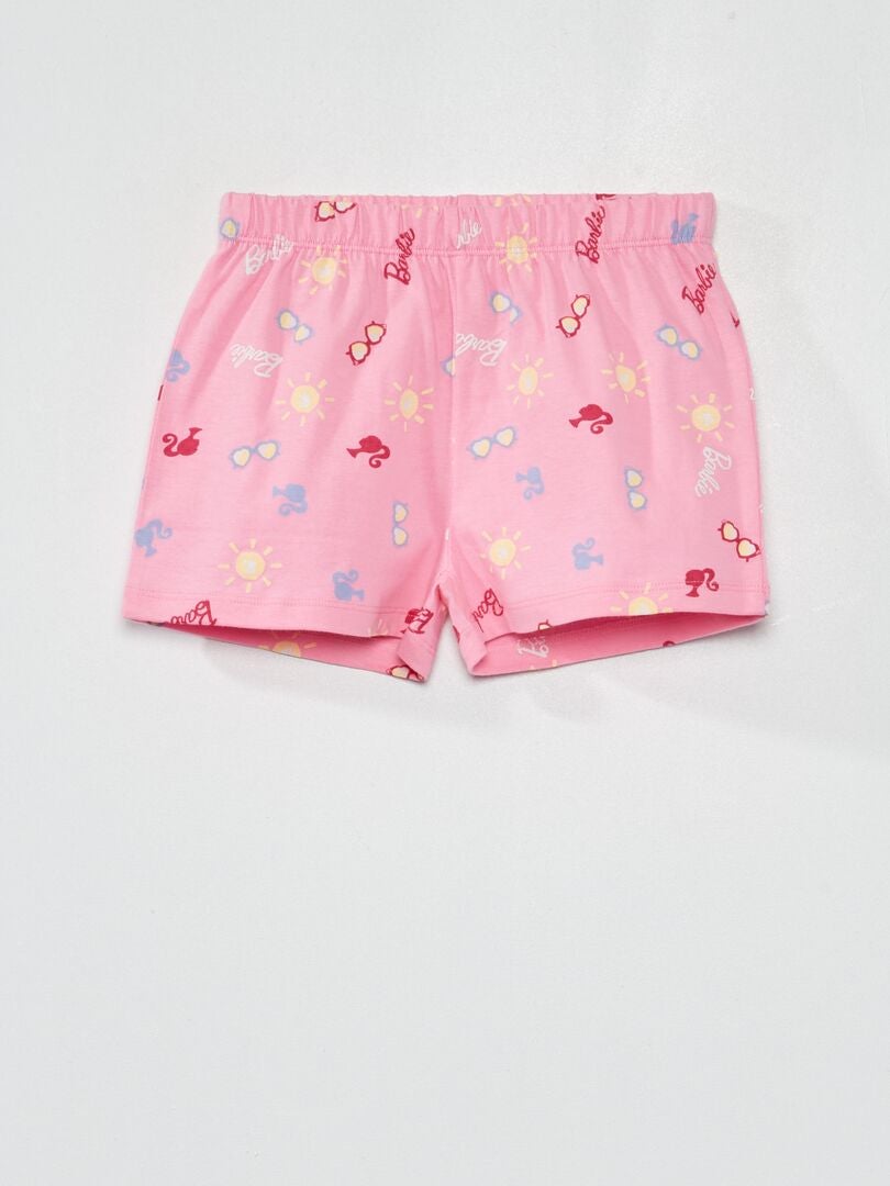 Ensemble pyjama short - 2 pièces 'Barbie' - Rose - Kiabi - 4.50€