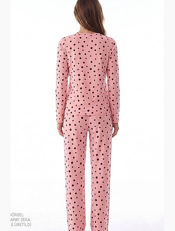 Ensemble de pyjama berry à pois et manches longues penti