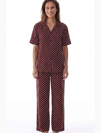 Ensemble de pyjama chemise et pantalon à pois penti