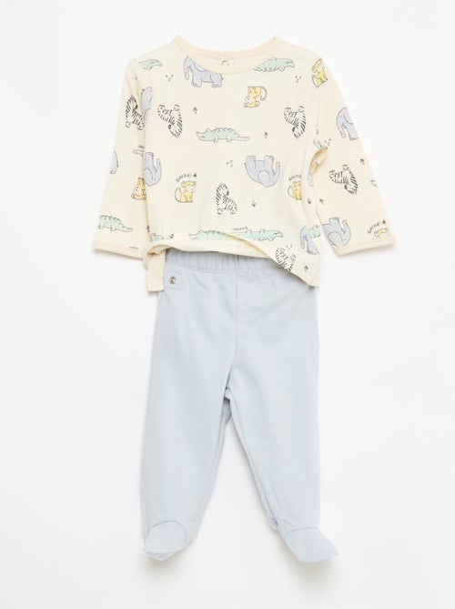 Ensemble de pyjama chill en jersey coton - Kiabi Ensemble de pyjama chill en jersey coton - Kiabi