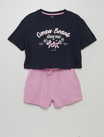 Ensemble Pyjama Fille Justice - Taille 10 - Adorable - Occasion Très Bon état