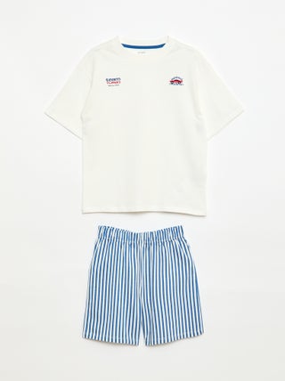 Ensemble de pyjama court 2 pièces  T-shirt + short