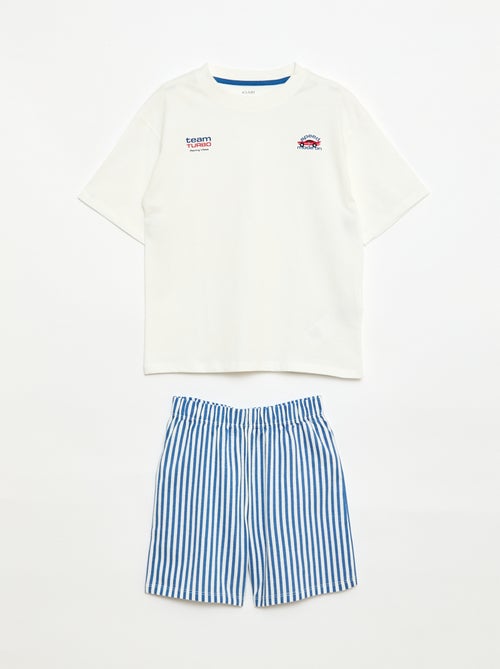 Ensemble de pyjama court 2 pièces  T-shirt + short - Kiabi