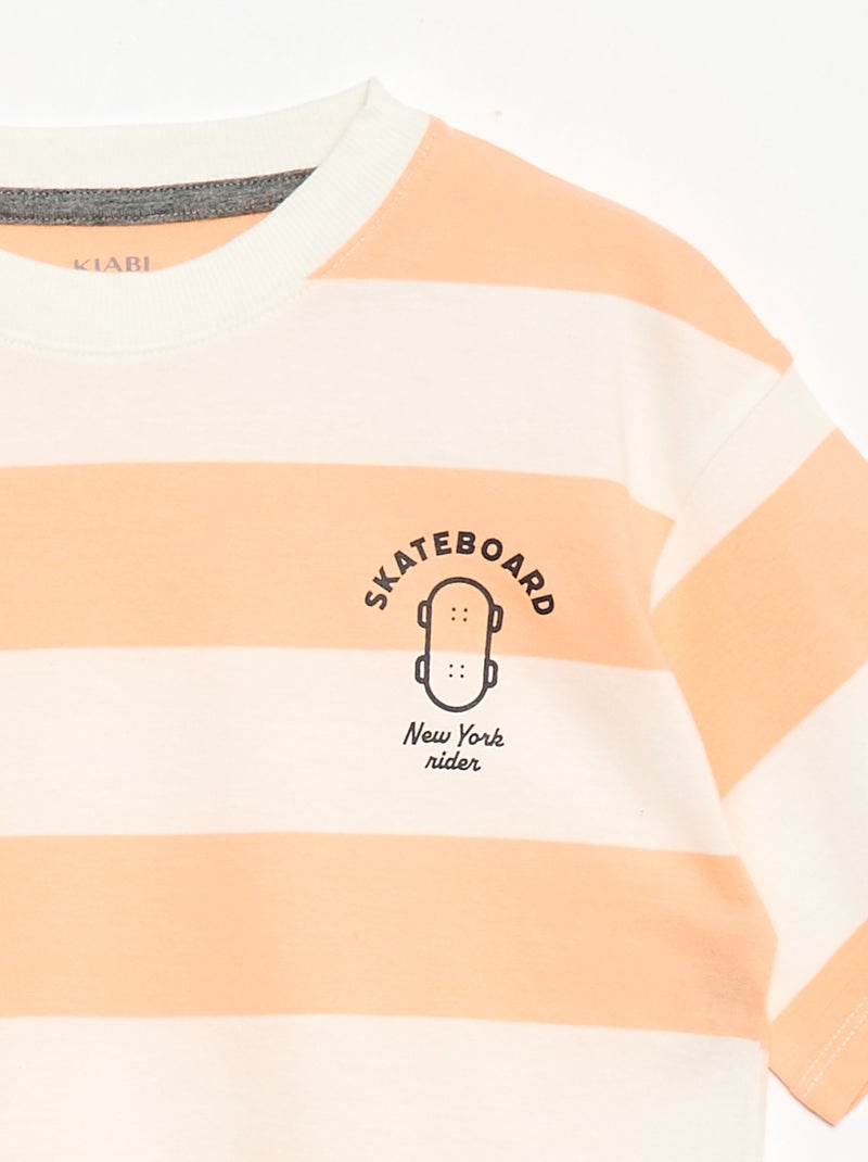 Ensemble de pyjama court 2 pièces  T-shirt + short Orange - Kiabi