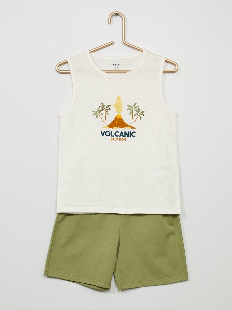 Ensemble de pyjama court Blanc - Kiabi